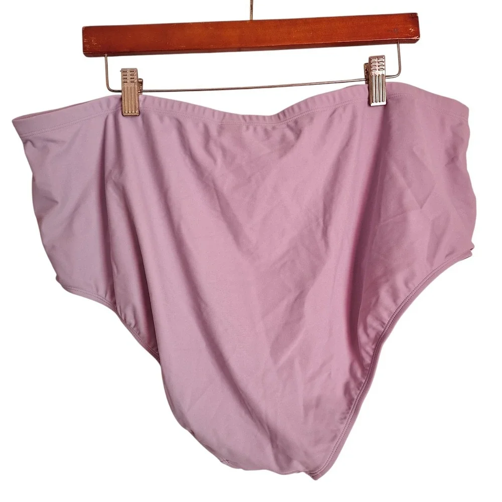 Old Navy Womens 3X Plus Swimsuit Bottom‎ Lilac Ruched Stretch Beach Vacation
